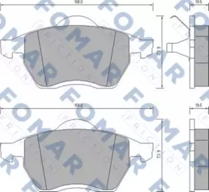 FOMAR FRICTION fo647981 -  Комплект тормозных колодок, дисковый тормоз